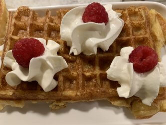 Gaufre chantilly framboise