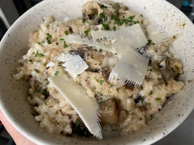 risotto aux aubergines