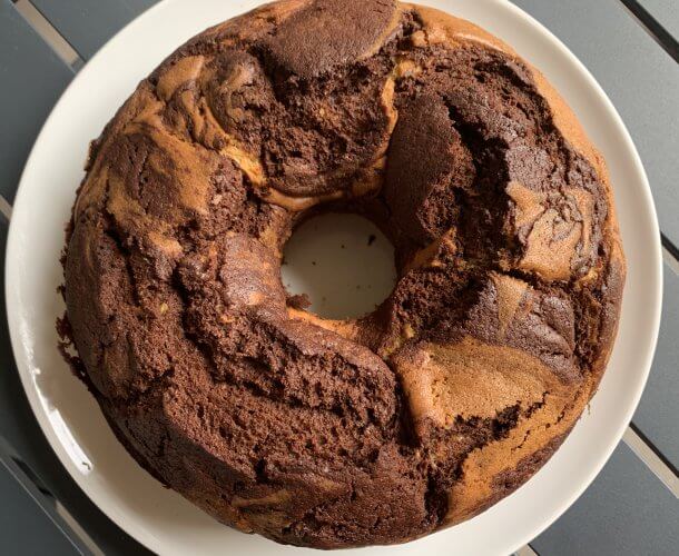 Gâteau marbré rapide