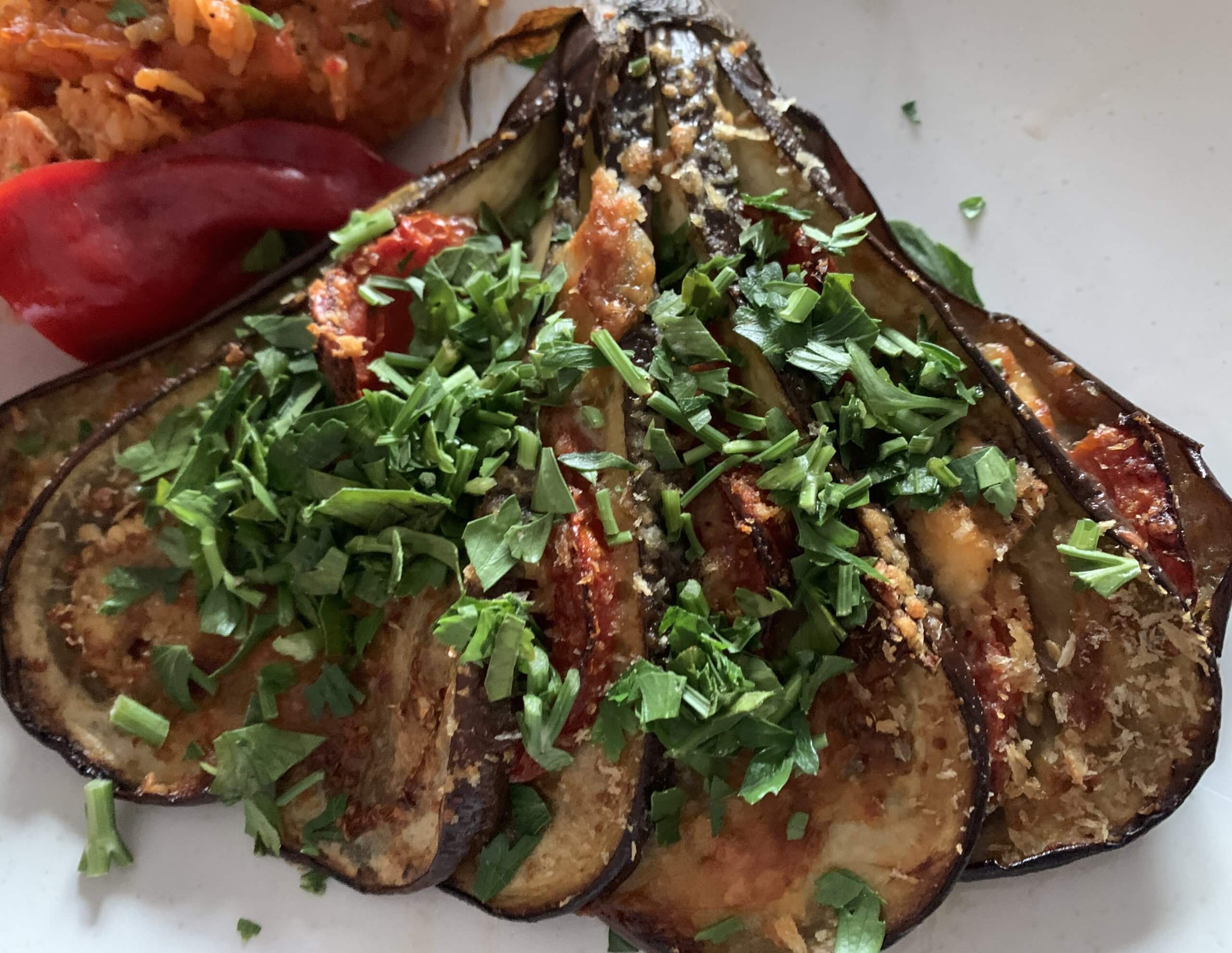 aubergines et tomates au four