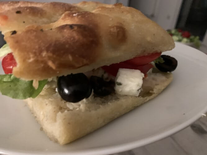 Focaccia aux flocons de pommes de terre