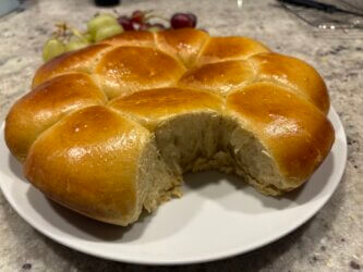 Brioche sans beurre à la crème fraîche