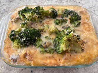 Gratin polenta gorgonzola  brocolis