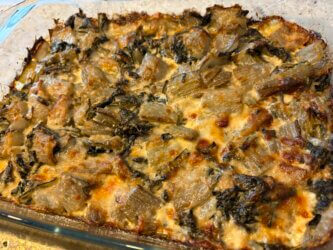 gratin de blettes à la crème