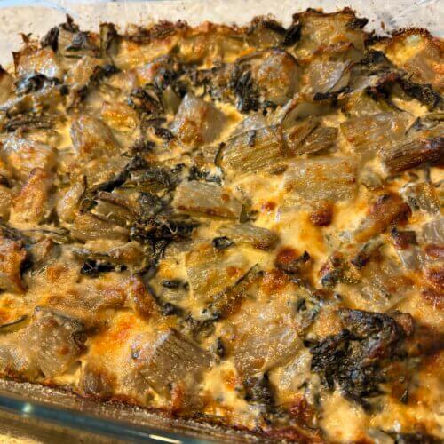 gratin de blettes à la crème