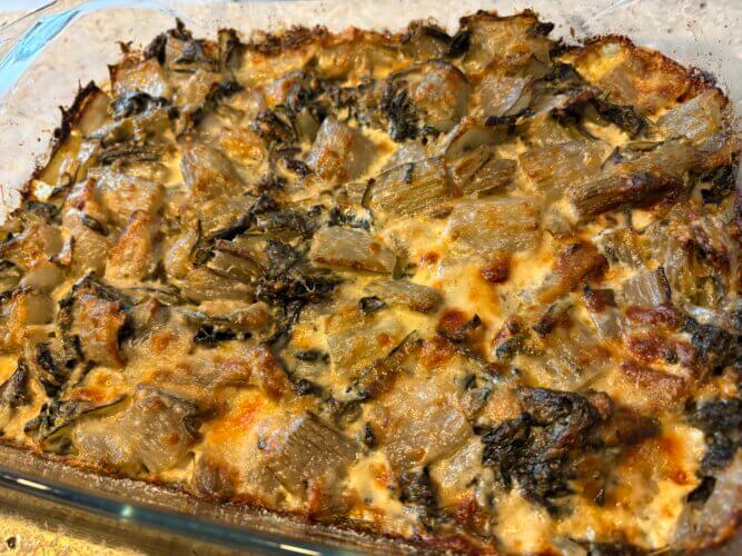 gratin de blettes à la crème