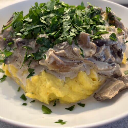 Polenta aux champignons