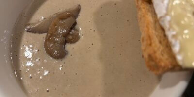 Soupe champignons brie