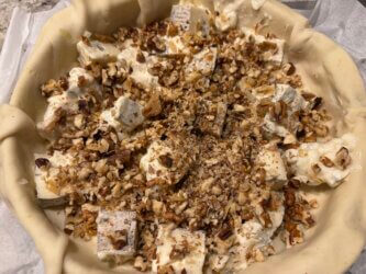 Quiche gorgonzola noix Avant cuisson