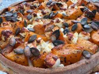 Tarte feta butternut graines de courge