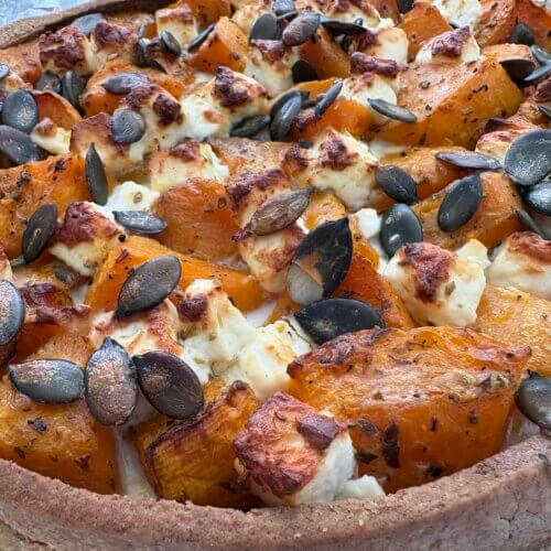 Tarte feta butternut graines de courge