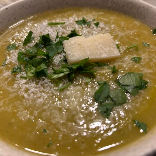 Soupe de légumes parmesan
