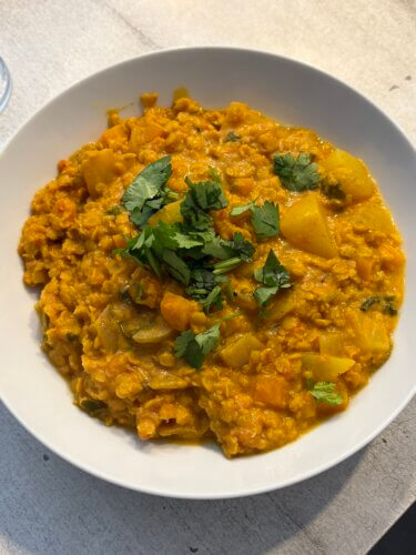 Dahl de lentilles corail