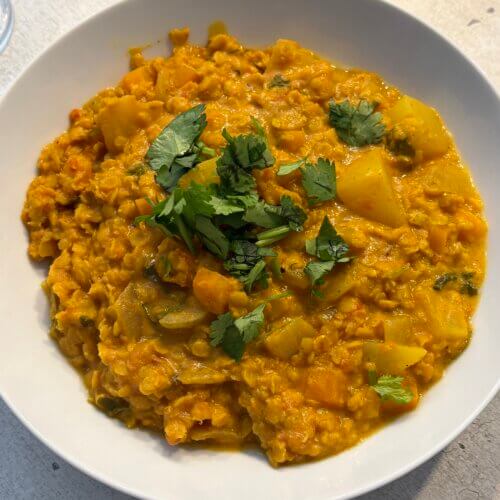 Dahl de lentilles corail